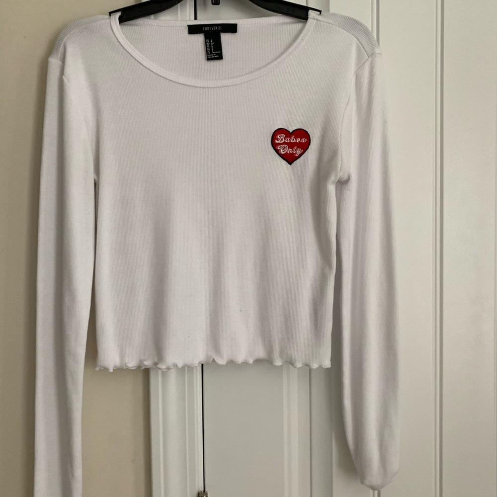 F21 Crop Top long sleeve